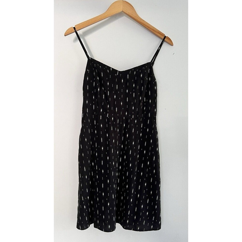 Women’s SO Large Black White Sundress Pockets Summer Dress